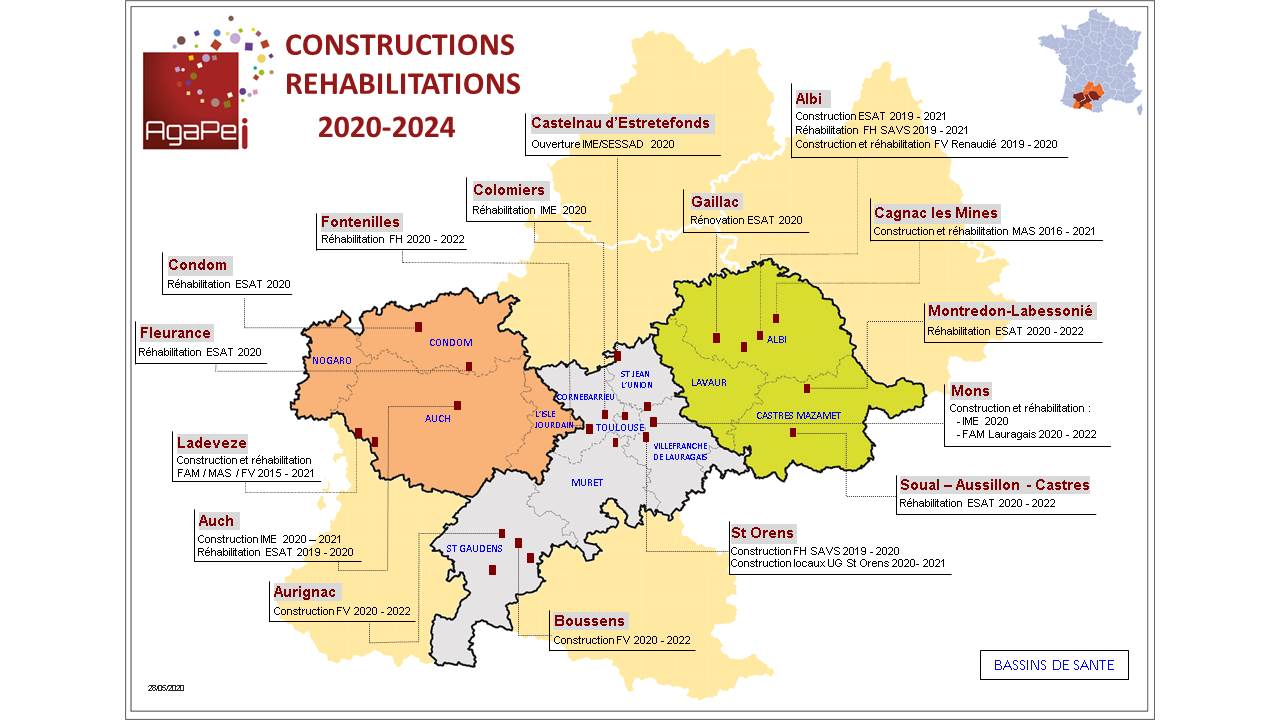 Construction et rehabilitations 2020-2024 Agapei